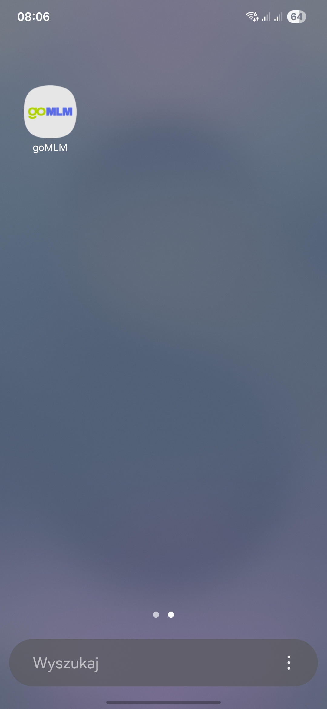 Ikona GoMLM na ekranie głównym telefonu